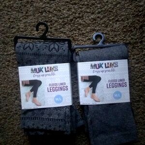 Muk Luks Gray Cozy Leggings Set